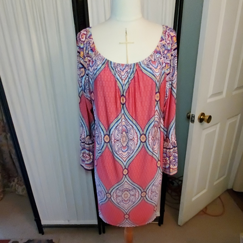 Multi  colored  tunic dress